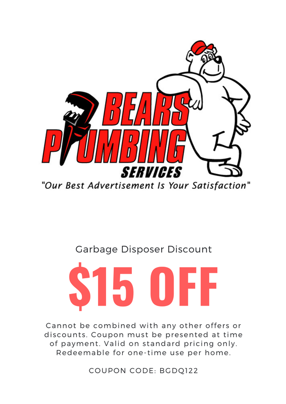 Garbage Disposer | Coupon | Spring Plumber | Bear's Plumbing Services