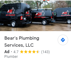 Bear's Plumbing in Spring TX ready to help with all your commercial and residential plumbing needs.  The happy plumber!
